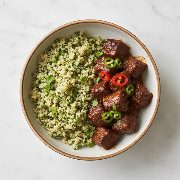 Smoky Adobo Beef with Cilantro Lime Quinoa
